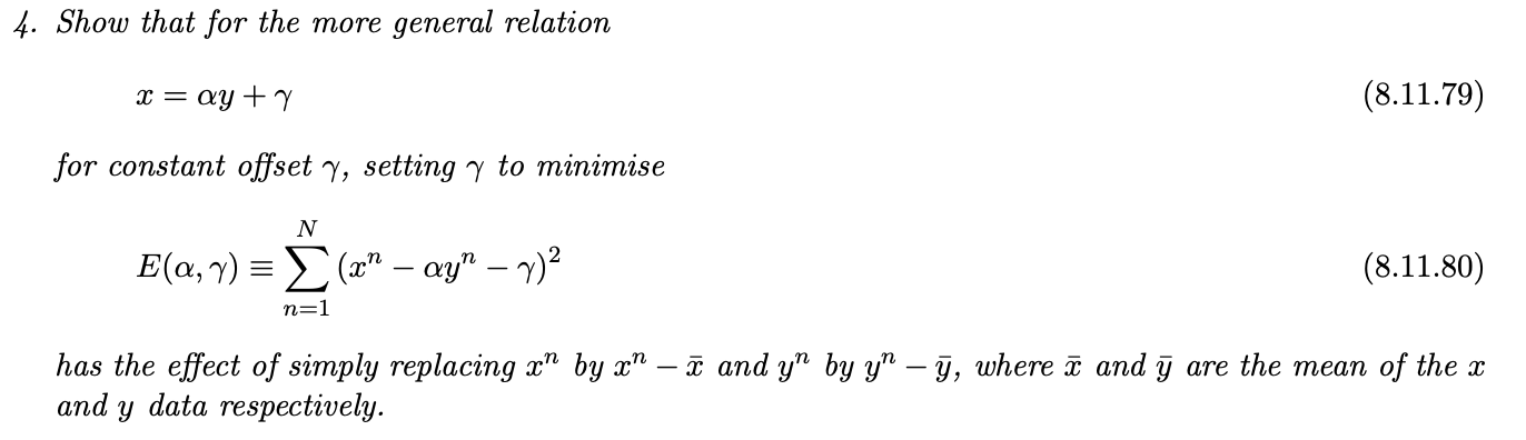 Solved Exercise 8.40. For data pairs (x