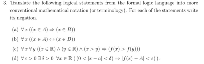 Solved 3. Translate the following logical statements from | Chegg.com