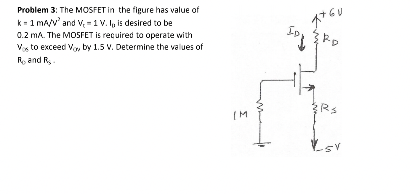 Solved را - At GU Problem 3: The MOSFET in the figure has | Chegg.com