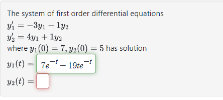 Solved The system of first order differential equations | Chegg.com
