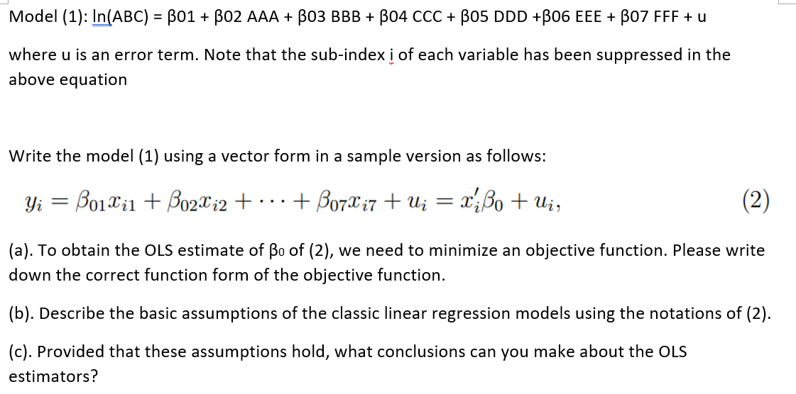 Model 1 In Abc 301 B02 Aaa B03 Bbb B04 Chegg Com