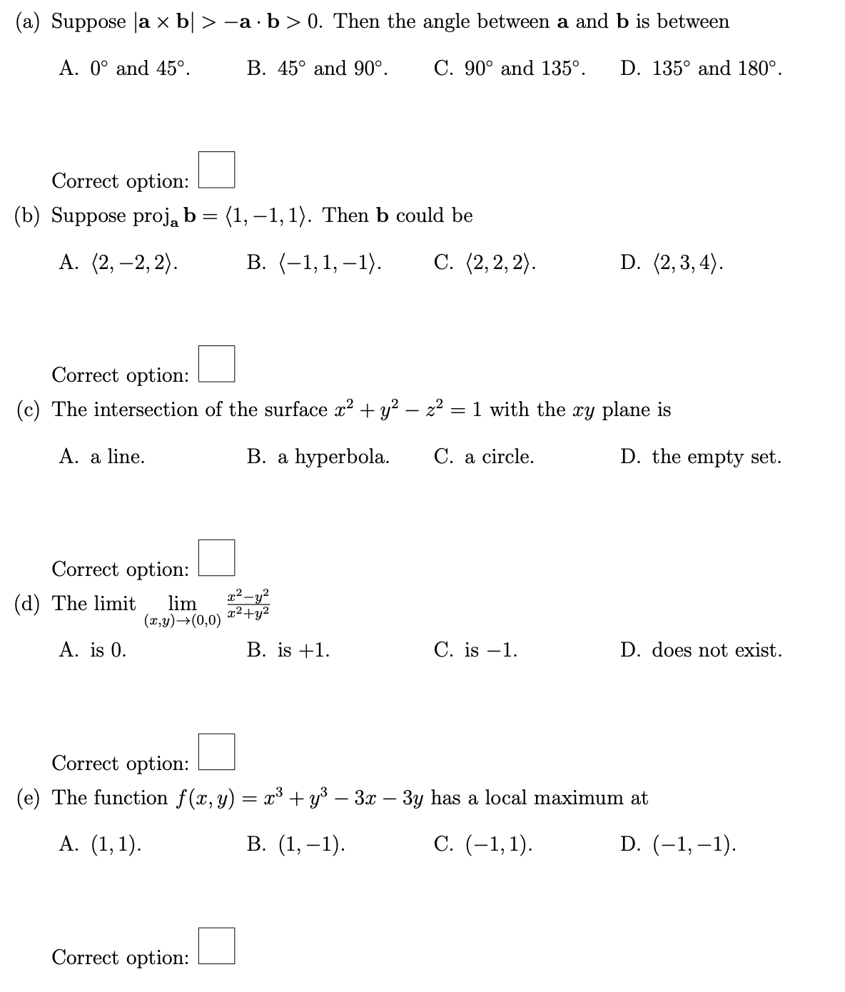 Solved (a) Suppose ∣a×b∣>−a⋅b>0. Then The Angle Between A | Chegg.com