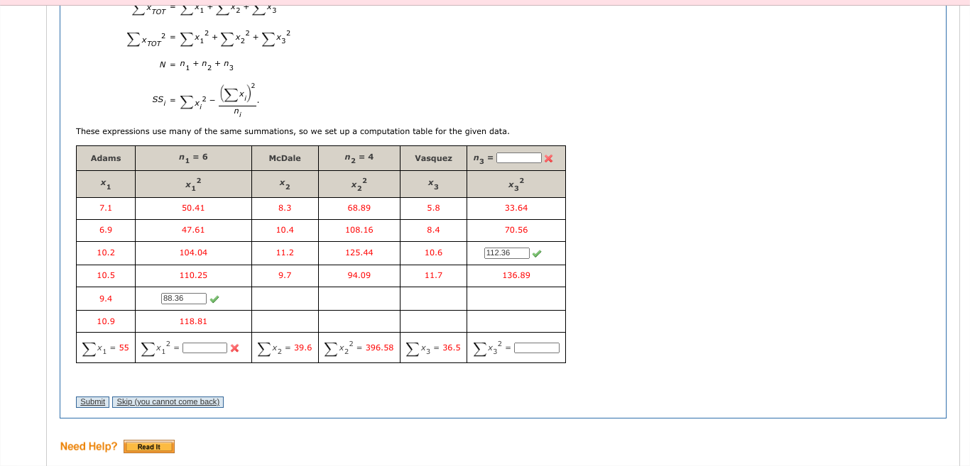 Solved ∑xTOT∑xTOT | Chegg.com