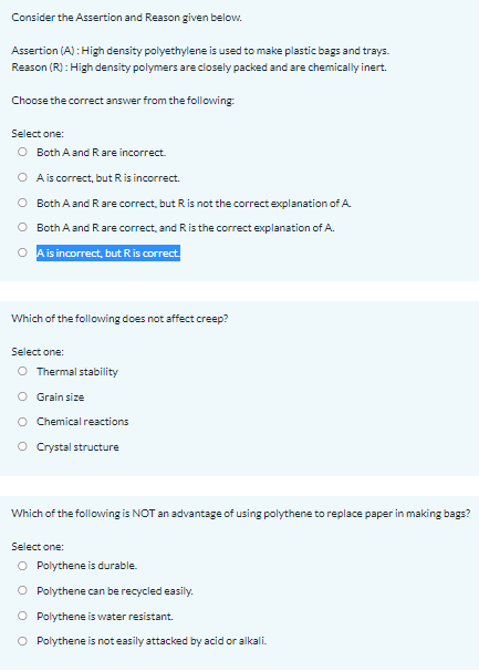 Solved Consider The Assertion And Reason Given Below. | Chegg.com