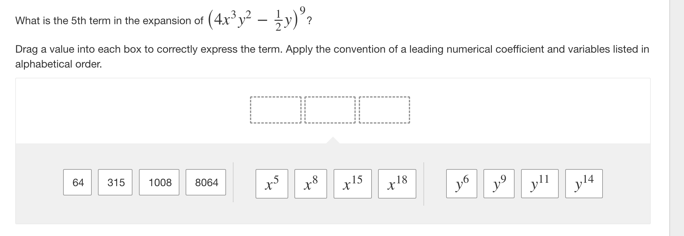 Solved What is the 5th term in the expansion of | Chegg.com
