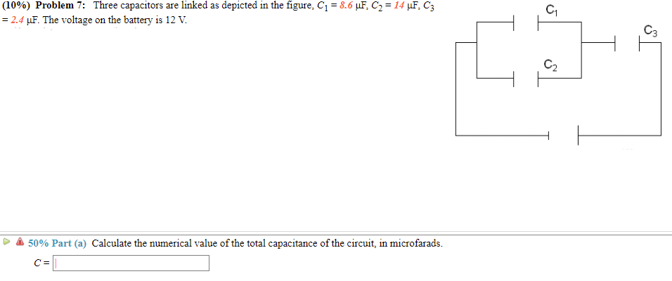 Solved (15%) Problem 5: A combination of series and parallel | Chegg.com