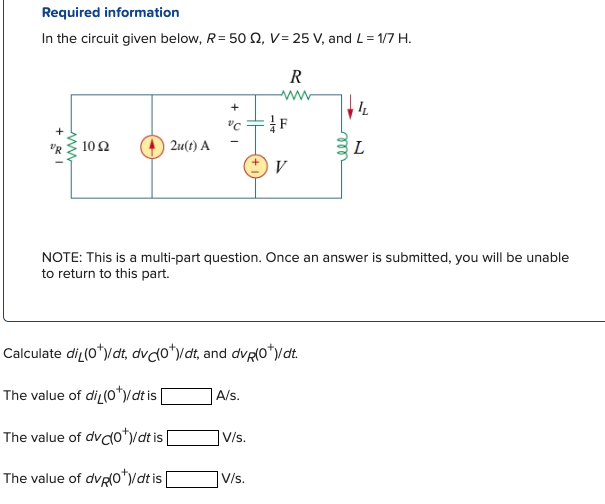 Solved Required Information In The Circuit Given Below, | Chegg.com