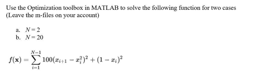 Use The Optimization Toolbox In MATLAB To Solve The | Chegg.com