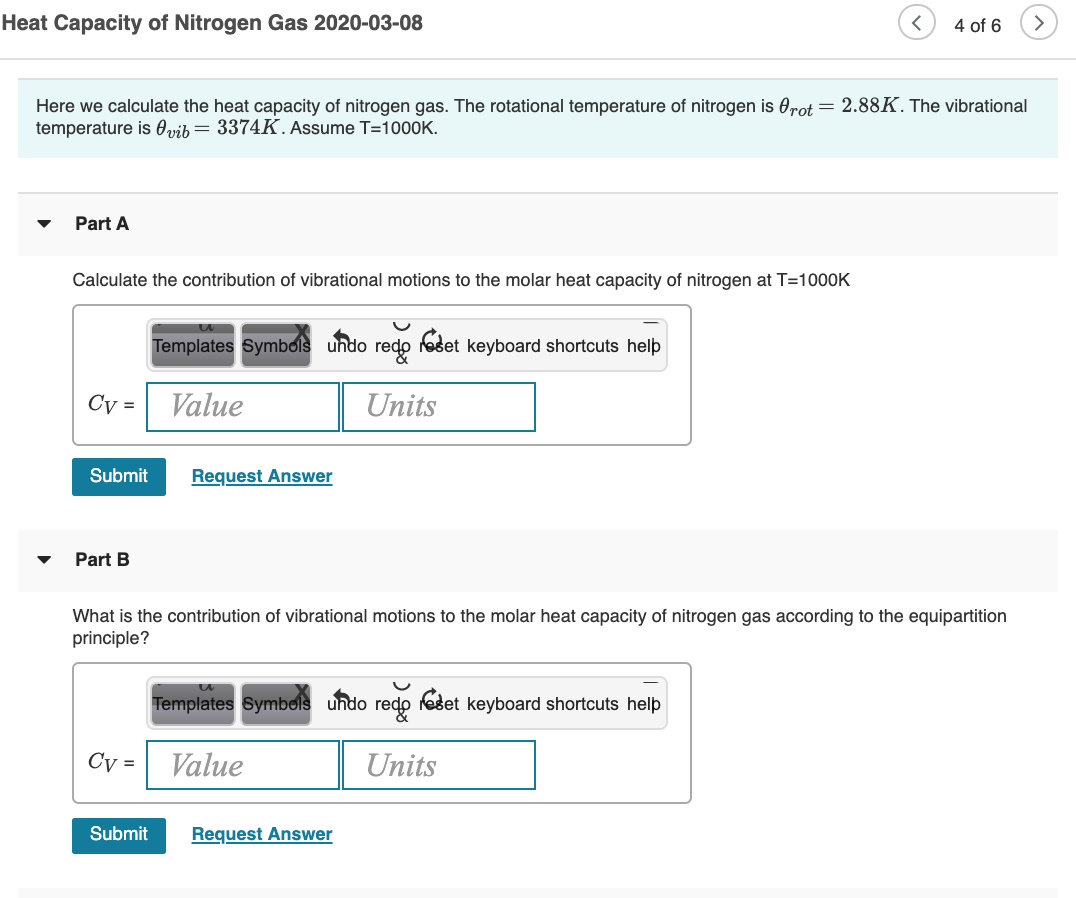 Solved Heat Capacity of Nitrogen Gas 20200308 4 of 6 »
