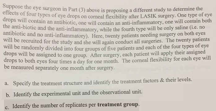 Solved Suppose the eye surgeon in Part (3) abo effects of | Chegg.com