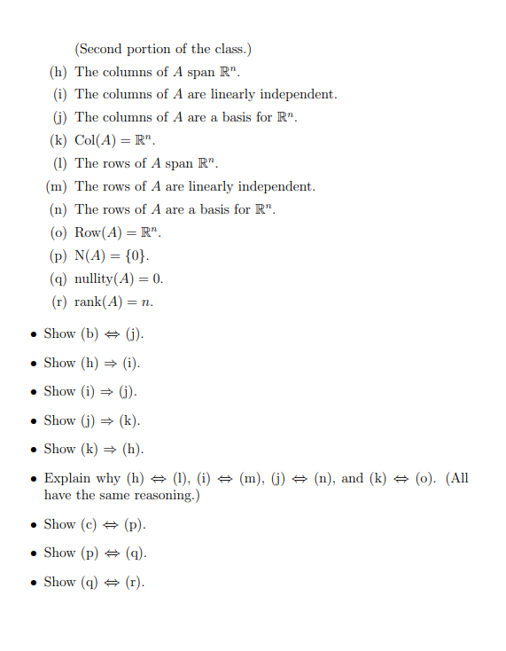 Solved 9. and 10. Prove the inverse matrix theorem. Use | Chegg.com