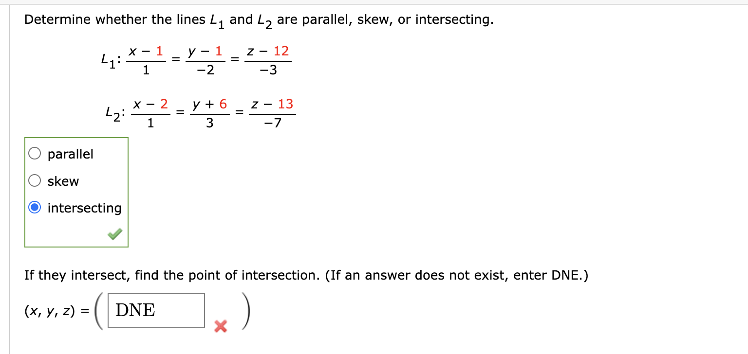 Solved Determine whether the lines L1 and L2 are parallel, | Chegg.com