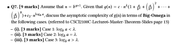 Solved Q7 9 Marks Assume That N By L Given That