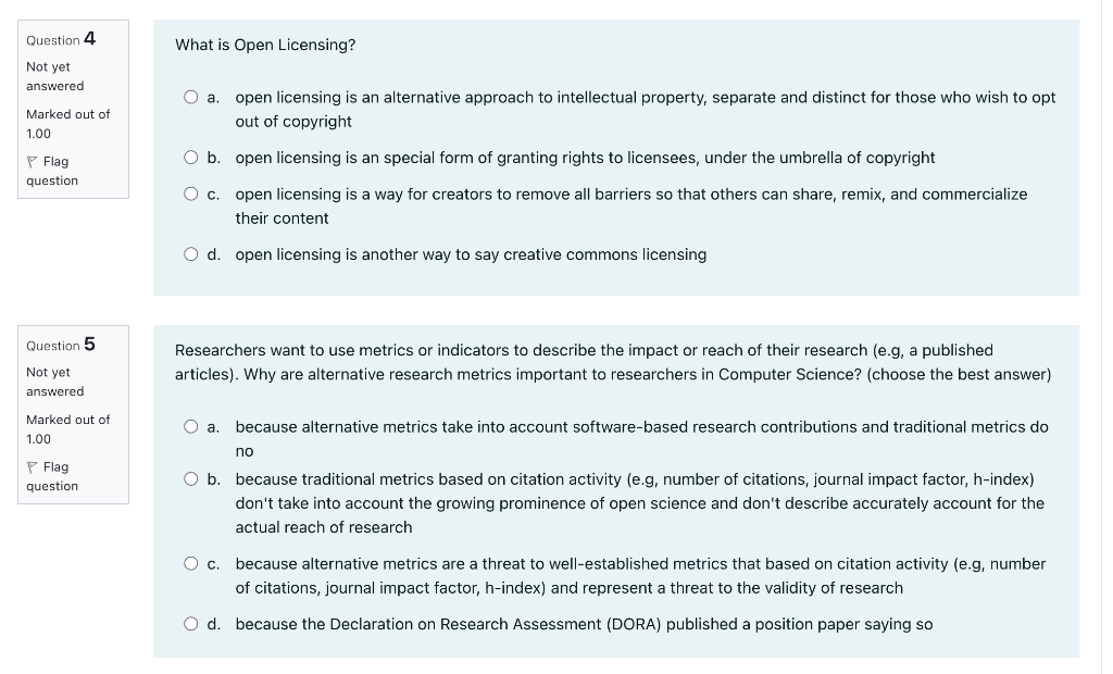 Solved Question 4 What is Open Licensing? Not yet answered
