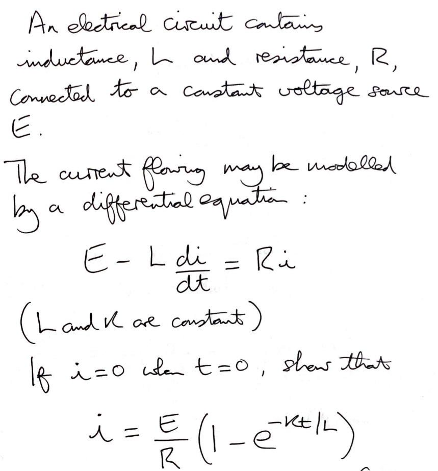 Solved An Electrical Circuit Contains Inductance, L And | Chegg.com