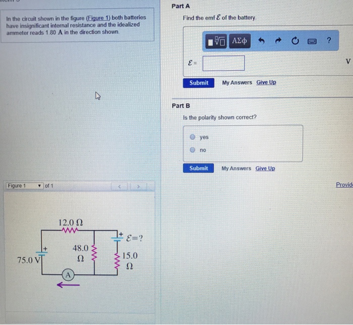 Solved Part A In the circuit shown in the figure (Figure 1) | Chegg.com