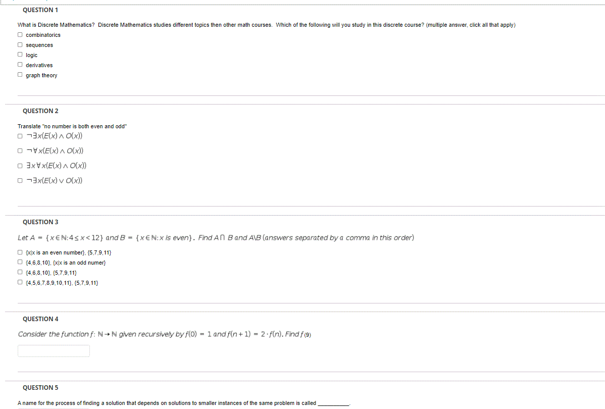 Solved QUESTION 1 What Is Discrete Mathematics? Discrete | Chegg.com