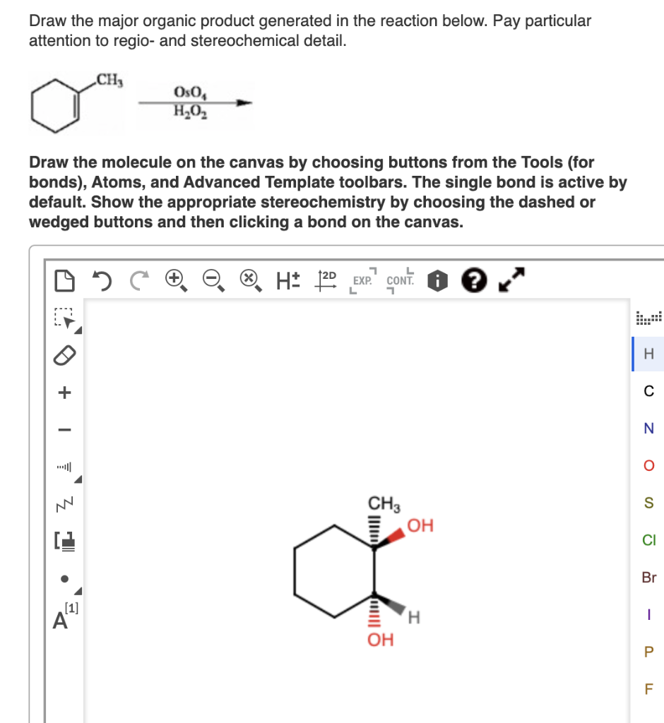 Solved Draw the major organic product generated in the