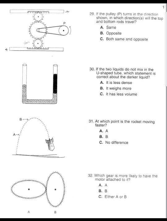 Solved 29. If the pulley (P) turns in the direction shown, | Chegg.com