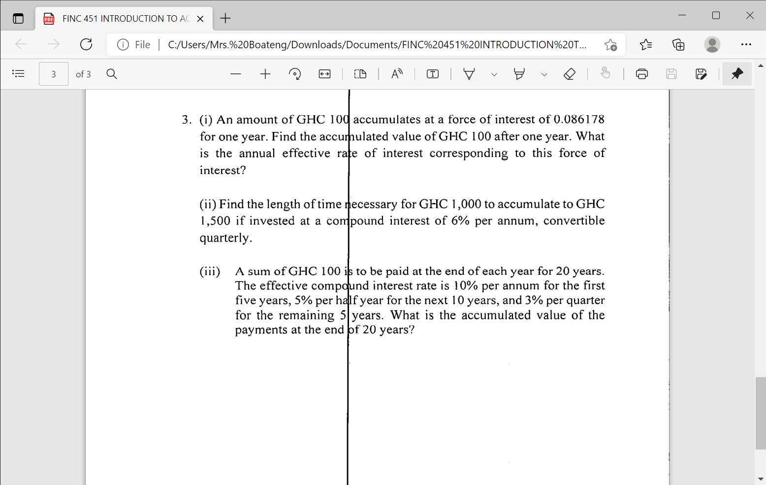 FINC 451 INTRODUCTION TO AC X + - Х D