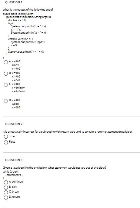 Solved QUESTION 1 What is the output of the following code? | Chegg.com