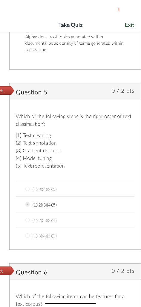Question 6 2 pts Which of the following items can be | Chegg.com