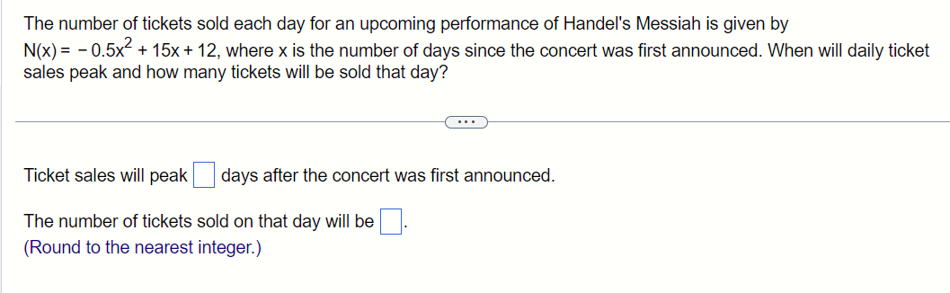 Solved The Number Of Tickets Sold Each Day For An Upcoming | Chegg.com