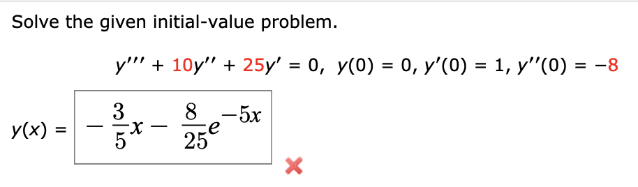 Solved Solve the given initial-value problem. | Chegg.com