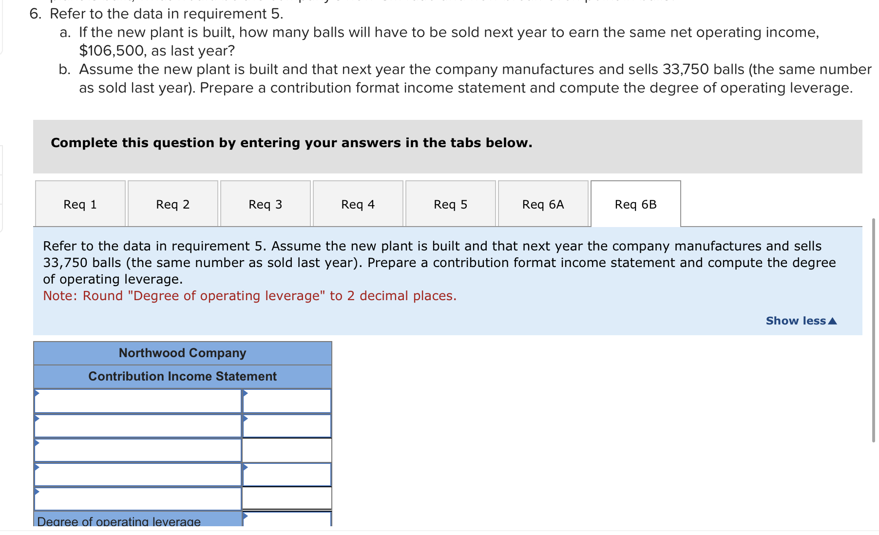 Solved Northwood Company manufactures a basketball selling