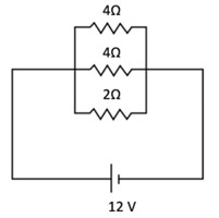 Solved Three resistors are connected to a 12 ﻿V battery as | Chegg.com