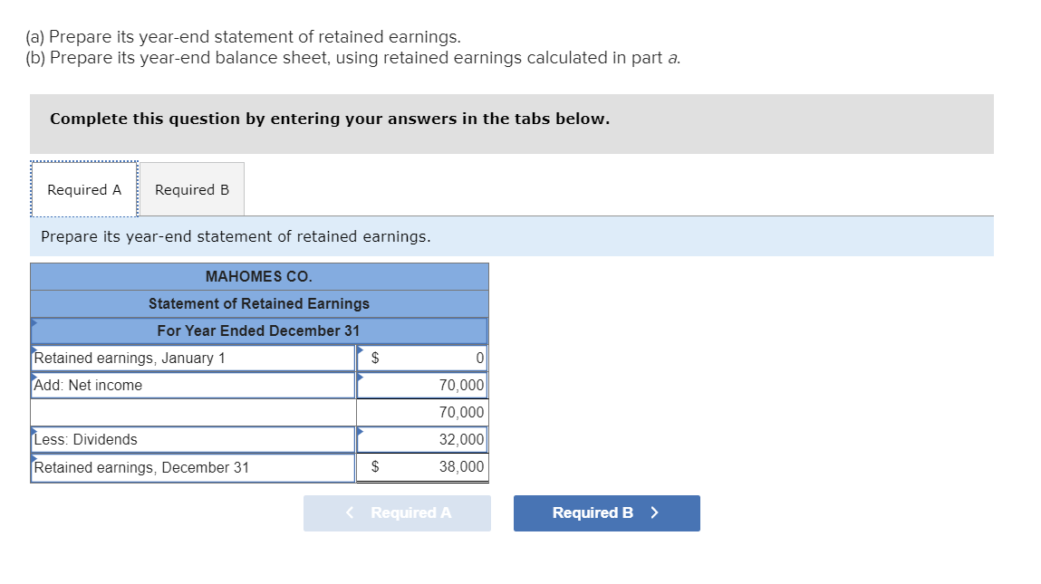 Solved Required A Required B Prepare its yearend balance