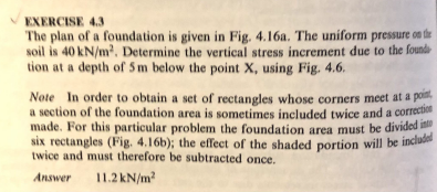 Solved EXERCISE 4.3 The plan of a foundation is given in | Chegg.com