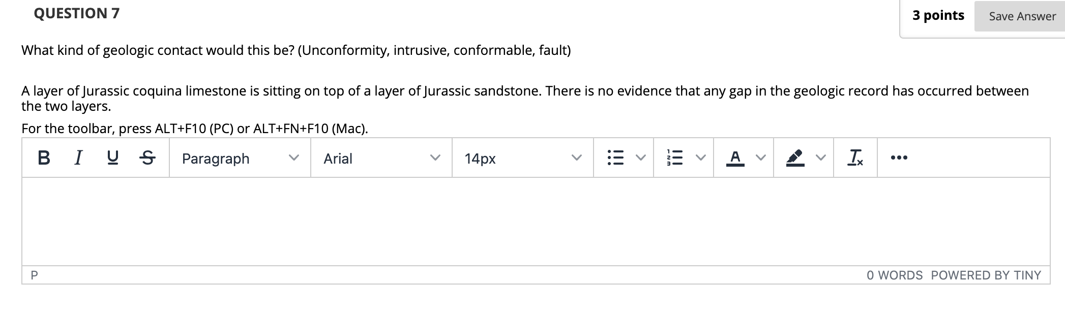 Solved QUESTION 7 3 points Save Answer What kind of geologic | Chegg.com
