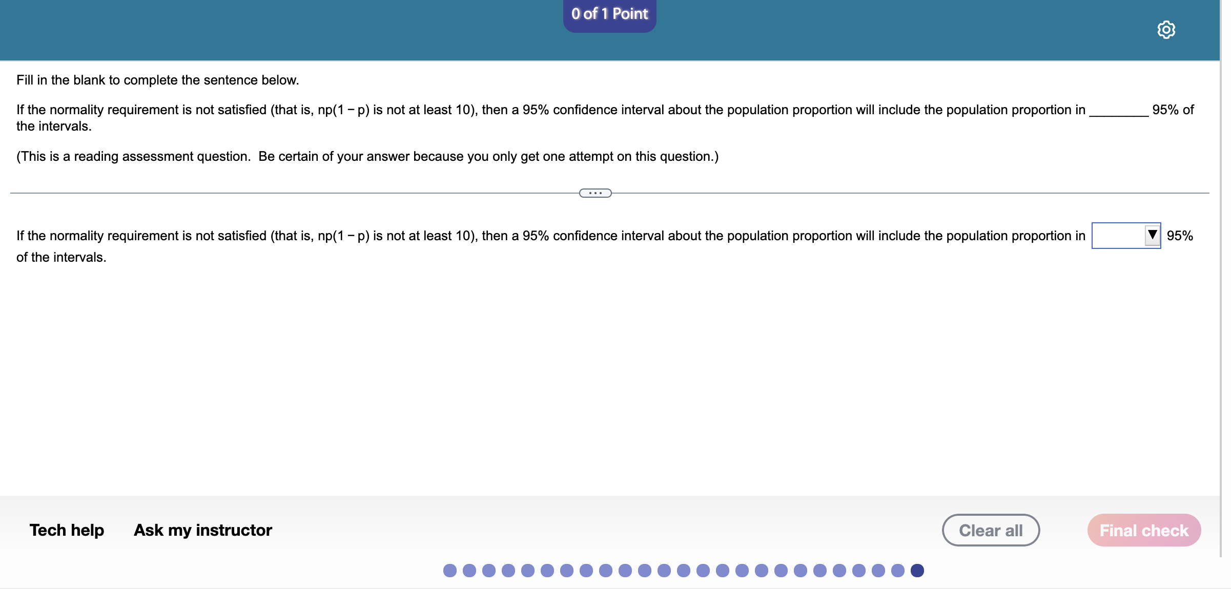 Solved Question Content Area Top Part 1 Fill In The Blank To | Chegg.com