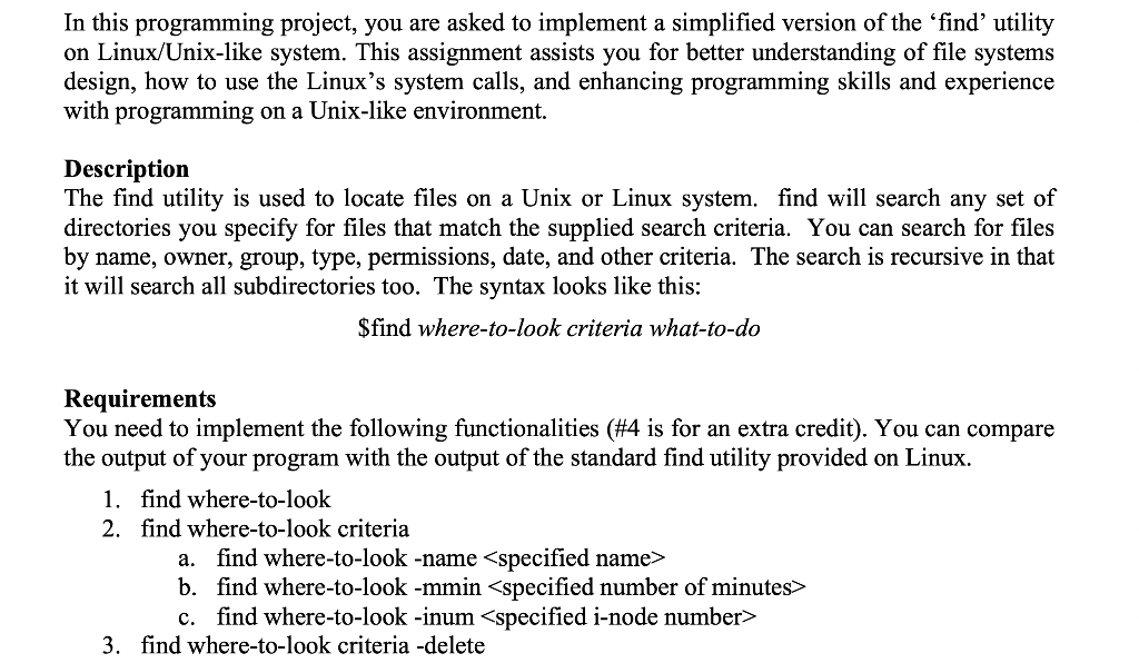 Solved In this programming project, you are asked to | Chegg.com