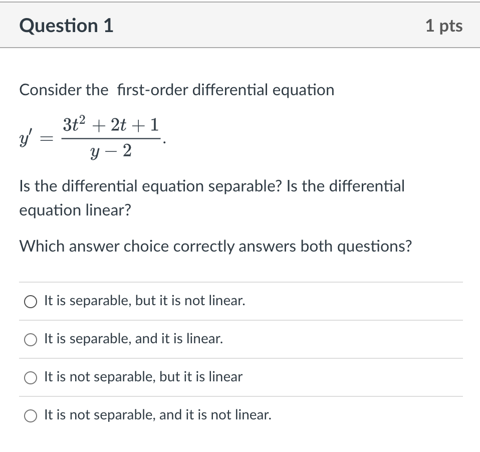 Solved Consider the first-order differential equation | Chegg.com