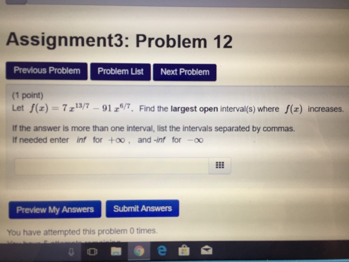 Solved Assignment3: Problem 12 Previous Problem Problem List | Chegg.com