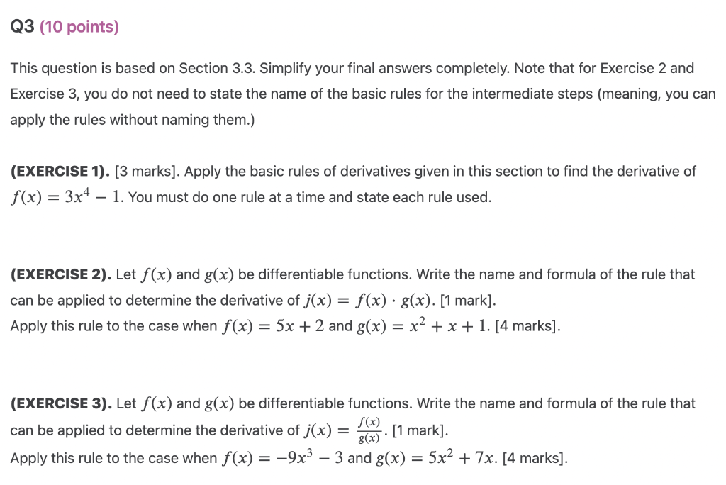 Solved This question is based on Section 3.3. Simplify your | Chegg.com
