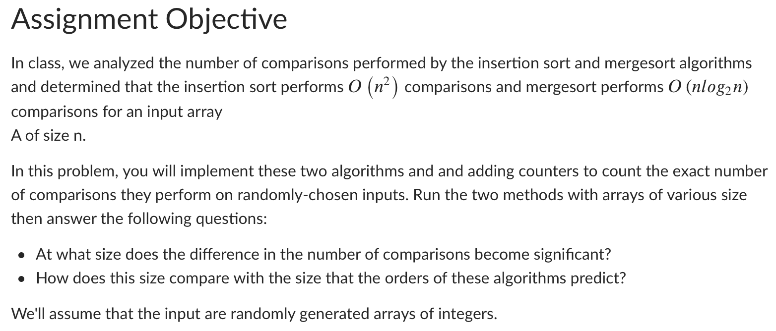 Solved Assignment Objective In class, we analyzed the number | Chegg.com