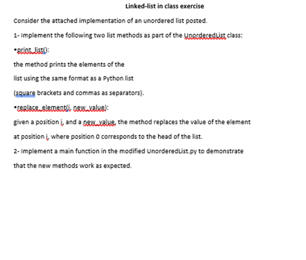Solved Linked-list in class exercise Consider the attached | Chegg.com