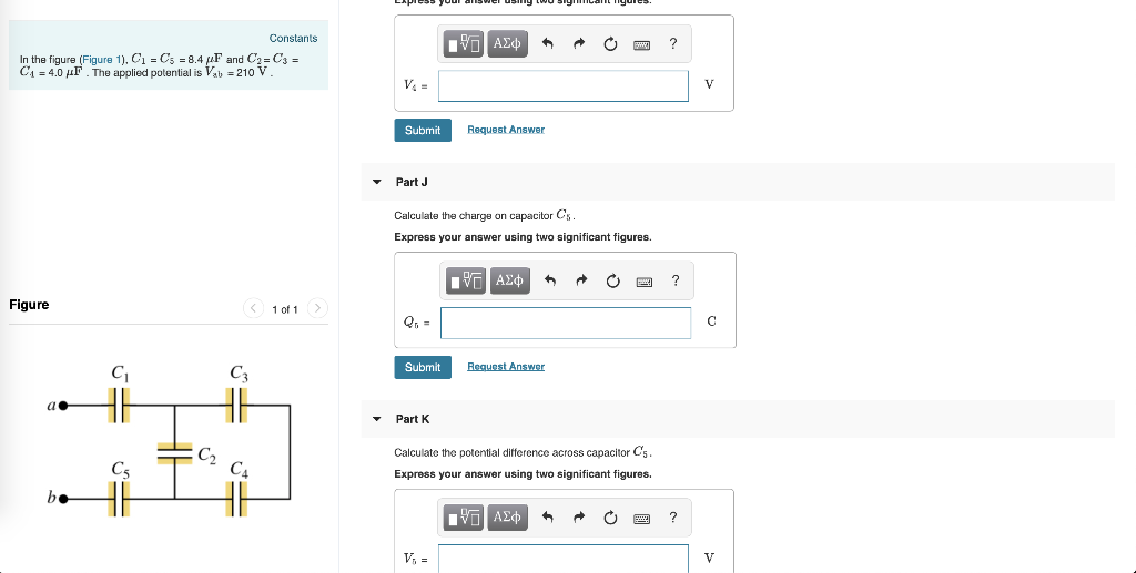 Solved In the figure (Figure 1), C1 = C5 = 8.4 μF and C2= C3