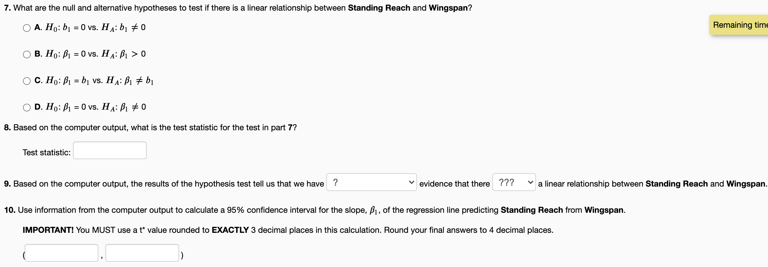 Solved Standing Reach in the NBA Standing reach measures