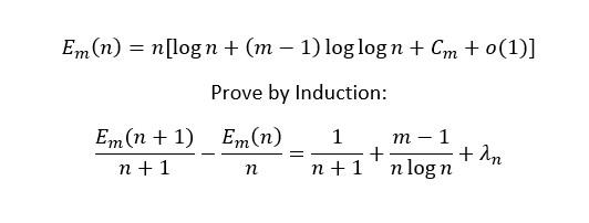 Solved Em(n)=n[logn+(m−1)loglogn+Cm+o Prove by Induction: | Chegg.com