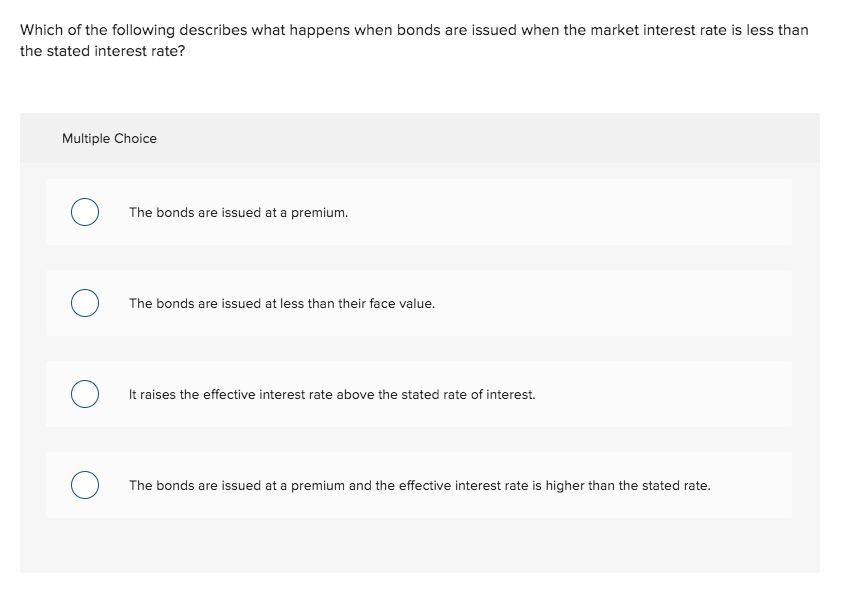 Solved Which of the following describes what happens when | Chegg.com