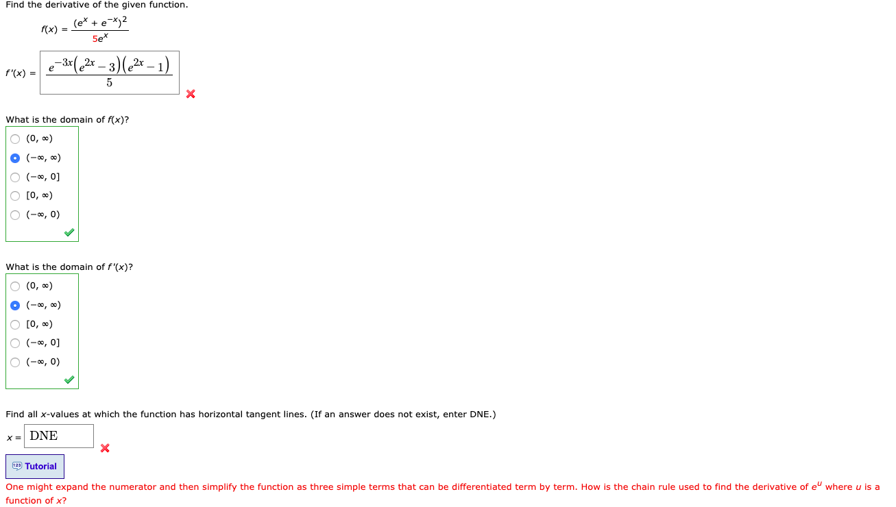 Solved Find The Derivative Of The Given Function Exe 2 Chegg Com