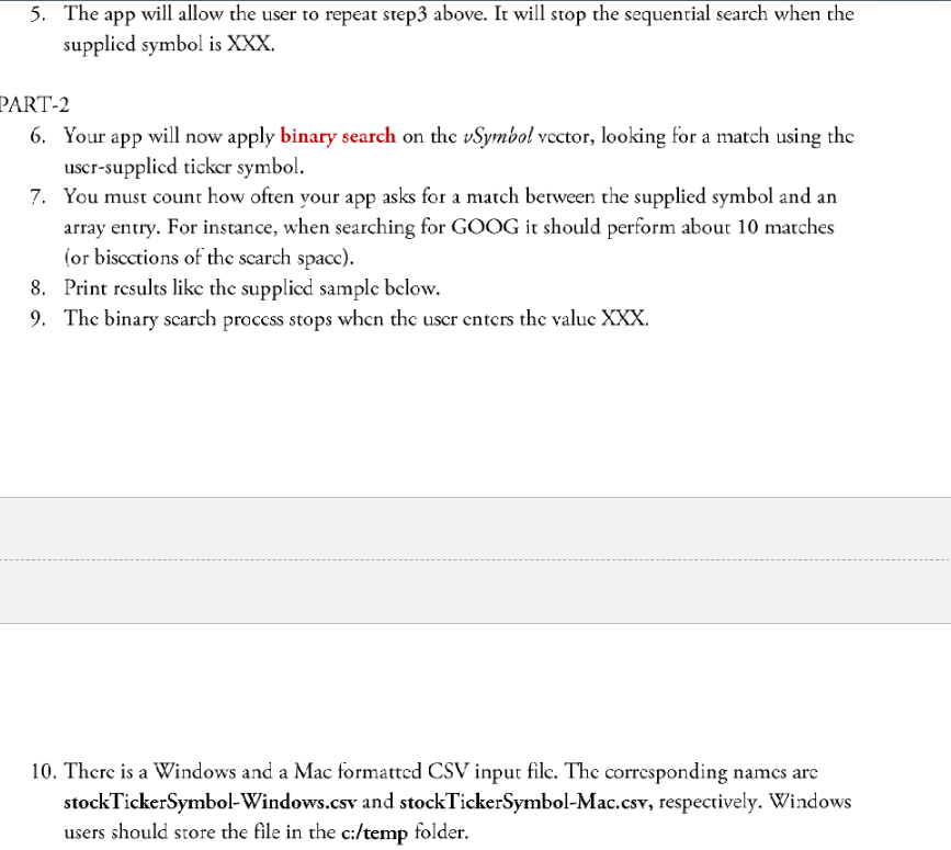 Solved LAB CHP 10 - Sequential and Binary Search - Stock | Chegg.com
