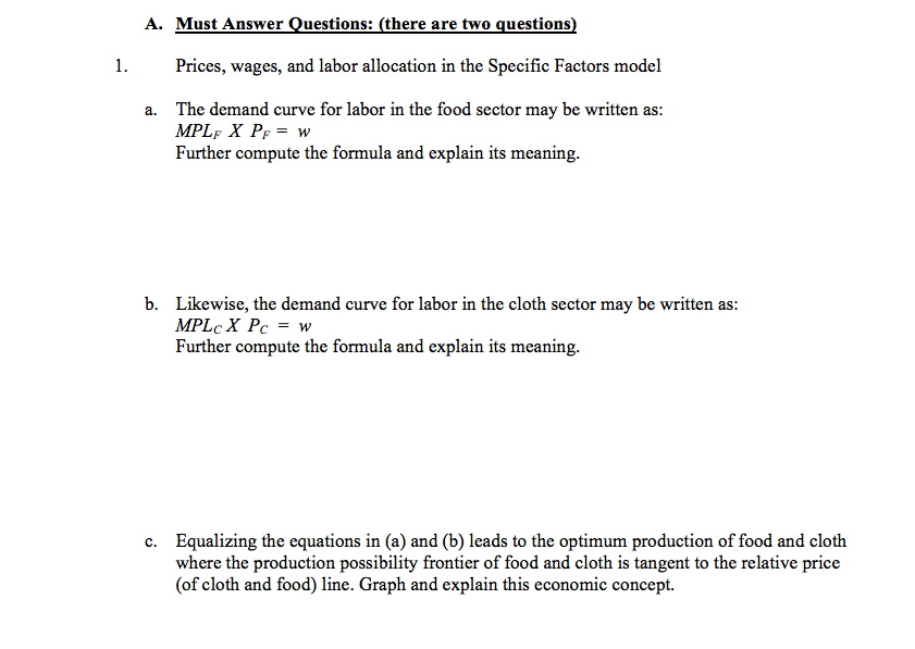 Solved A Must Answer Questions There Are Two Questions