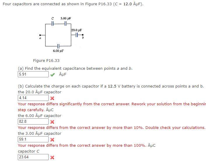 Solved Four Capacitors Are Connected As Shown In Figure | Chegg.com