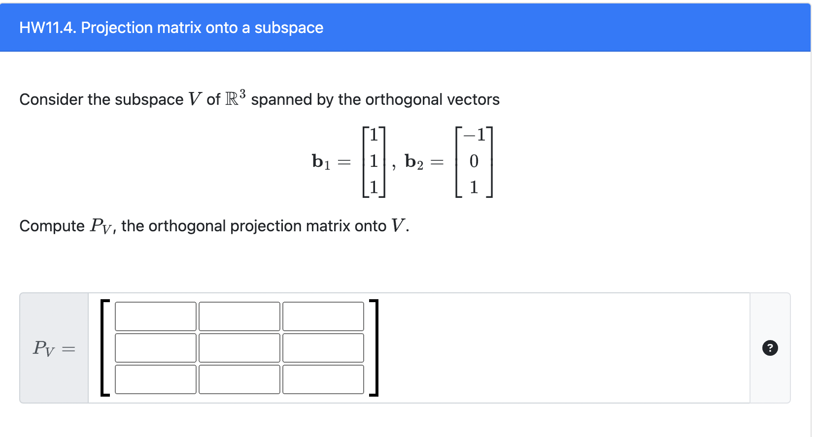 Solved Consider the subspace V of R3 spanned by the