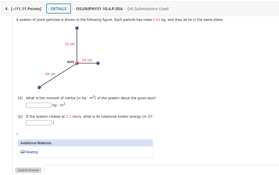 A system of point particles is shown in the following | Chegg.com